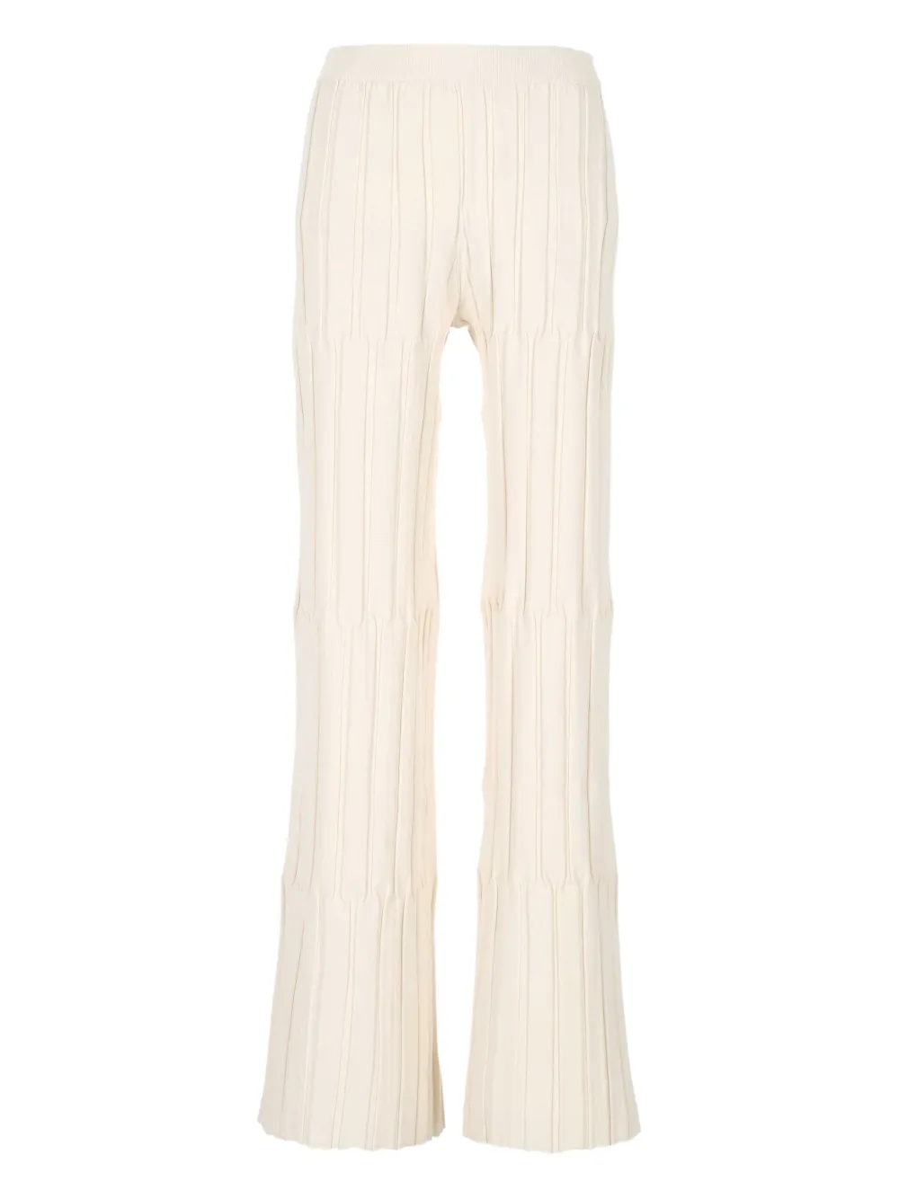 pleated flared trousers