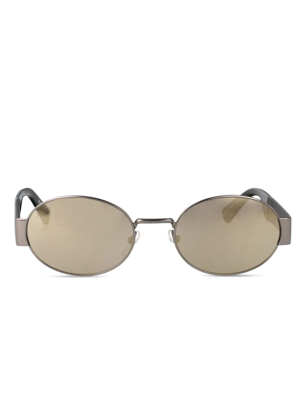 Moschino Zonnebril met ovalen montuur Zilver