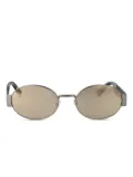 Moschino oval-frame sunglasses - Silver