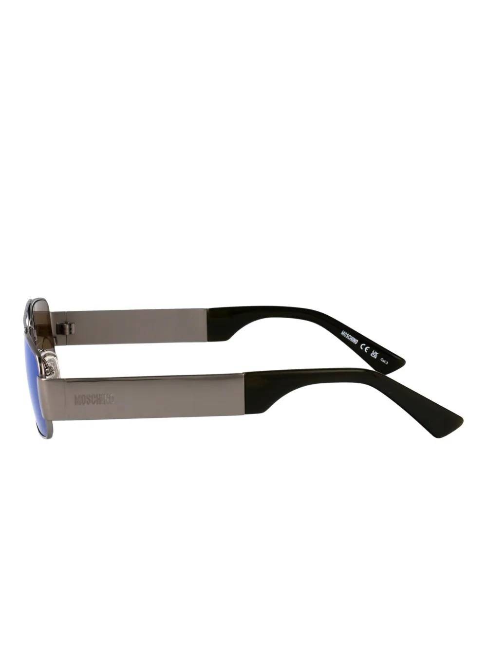 Moschino Eyewear Zonnebril met rechthoekig montuur Zilver
