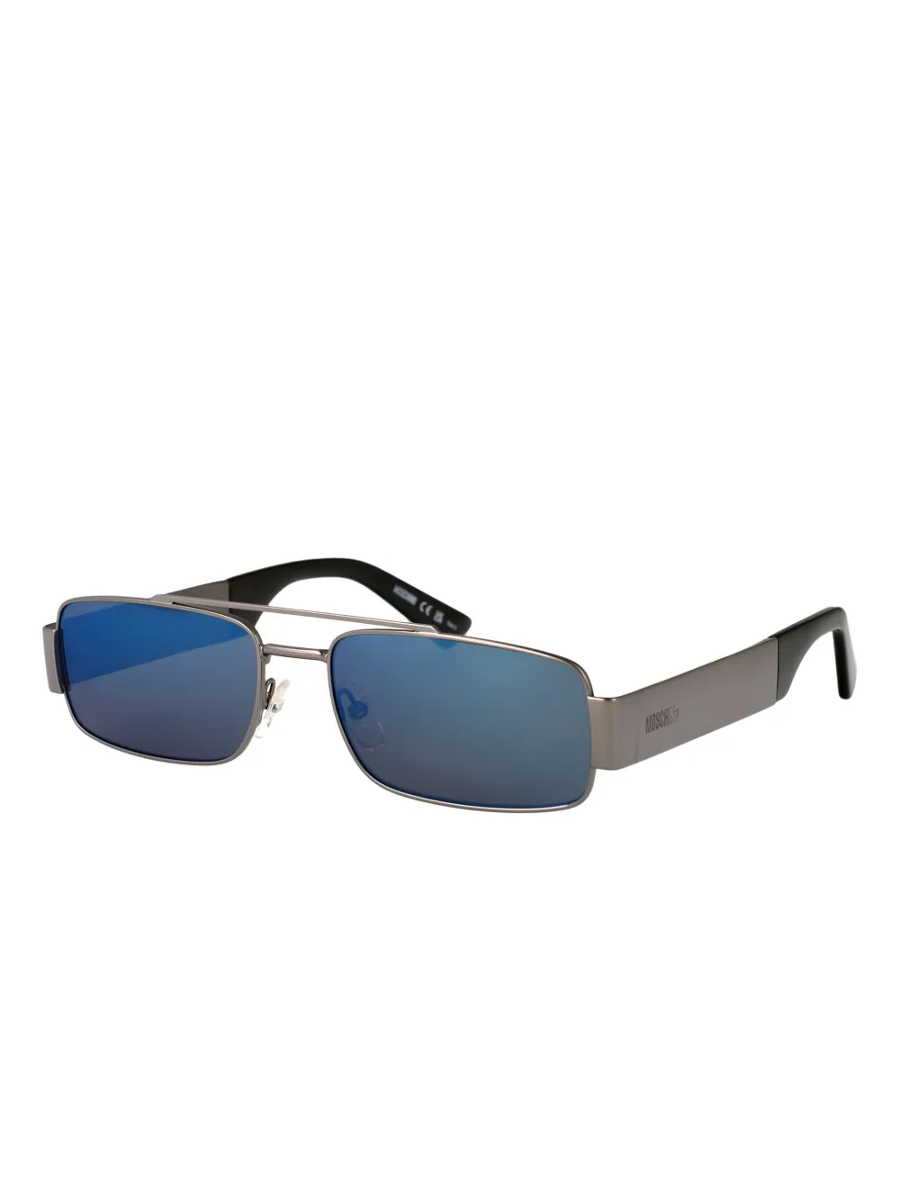 Moschino Eyewear Zonnebril met rechthoekig montuur Zilver