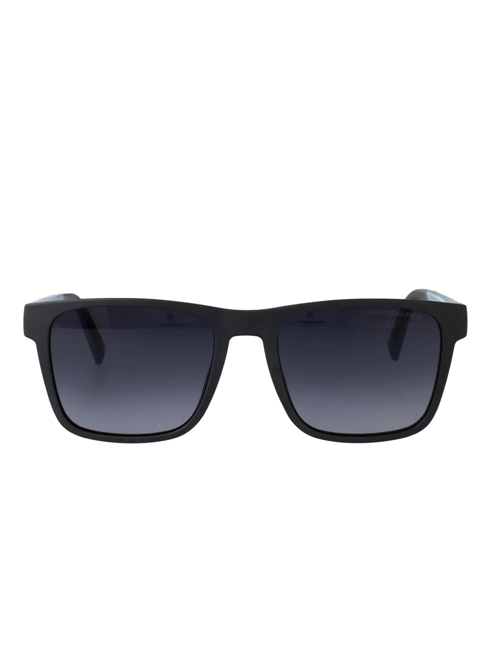Tommy Hilfiger Grey Teal Eco Polyamide Sunglasses In Black