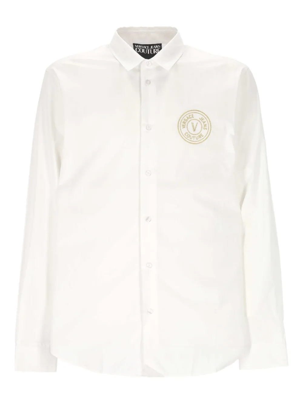 logo-embroidered shirt