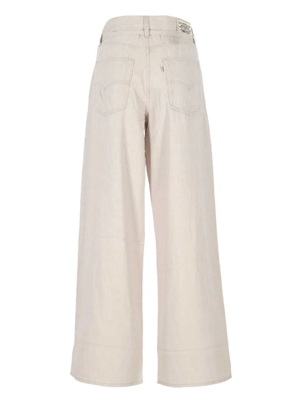 Levi's Jeans met wijde pijpen en gestrikte taille - Beige