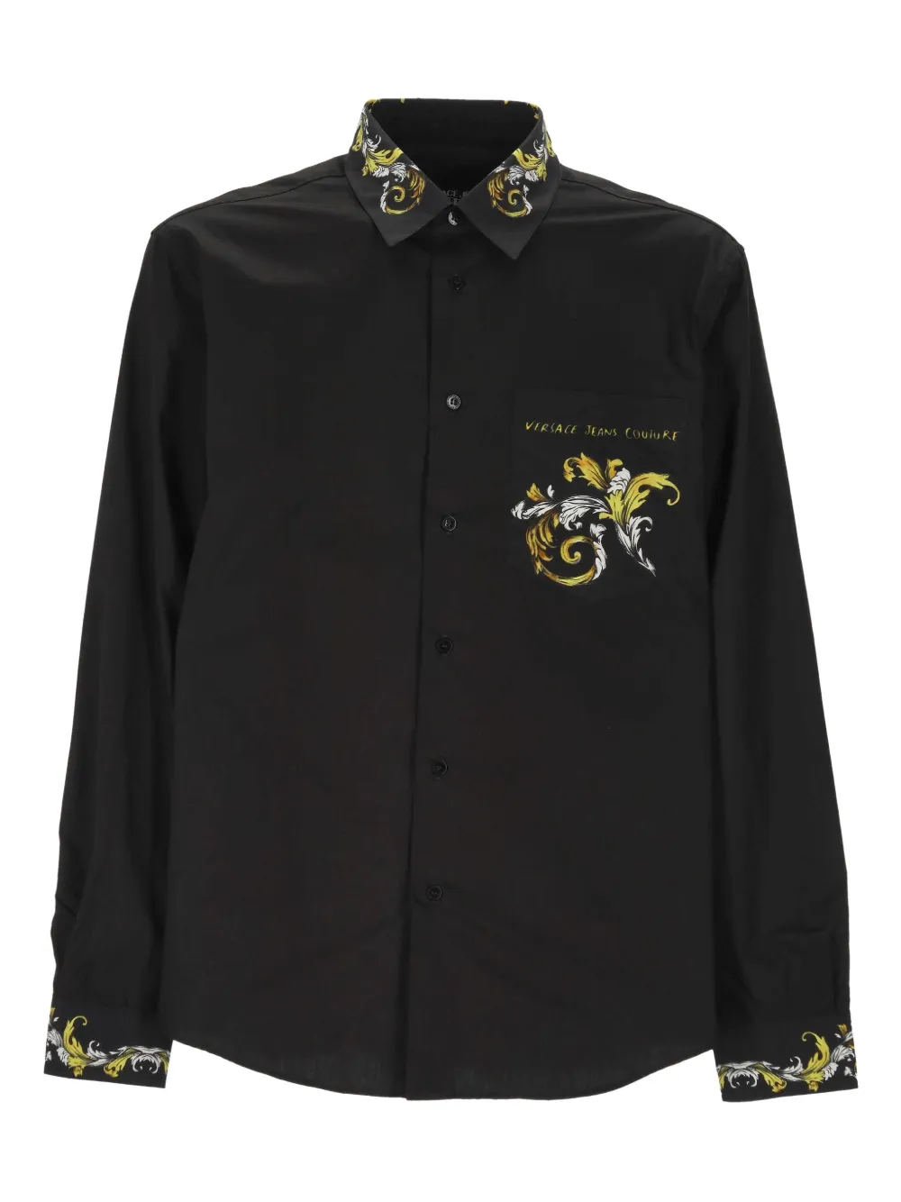 Versace Jeans Couture baroque-print pocket shirt - Nero
