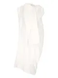 Carven asymmetric draped mini dress - White