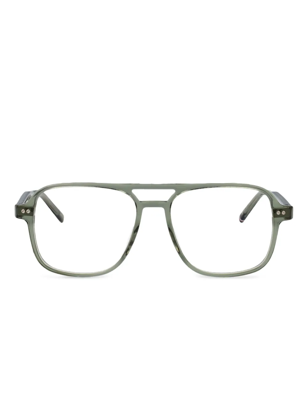 Tommy Hilfiger rectangle-frame glasses | Green | Image 1