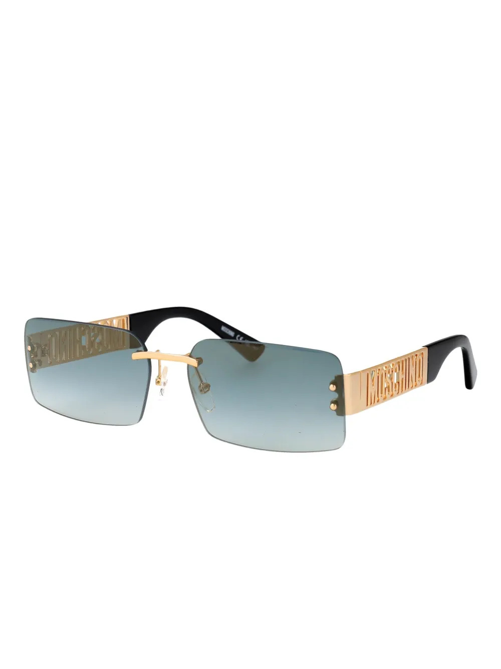 Moschino Eyewear MOS169 S logo-detail rectangle sunglasses Groen