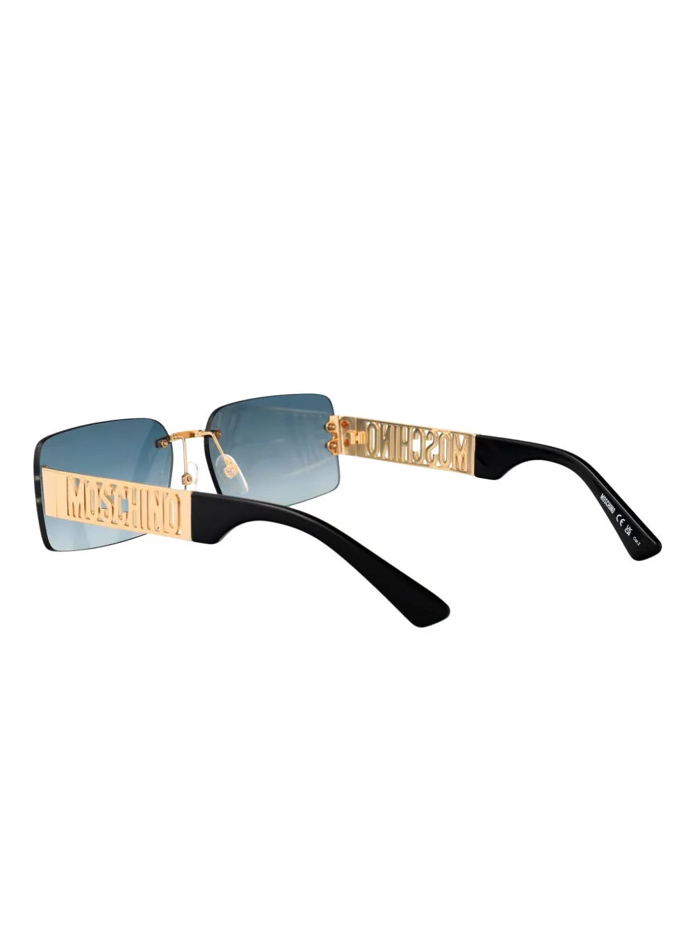 Moschino Eyewear MOS169 S logo-detail rectangle sunglasses Groen