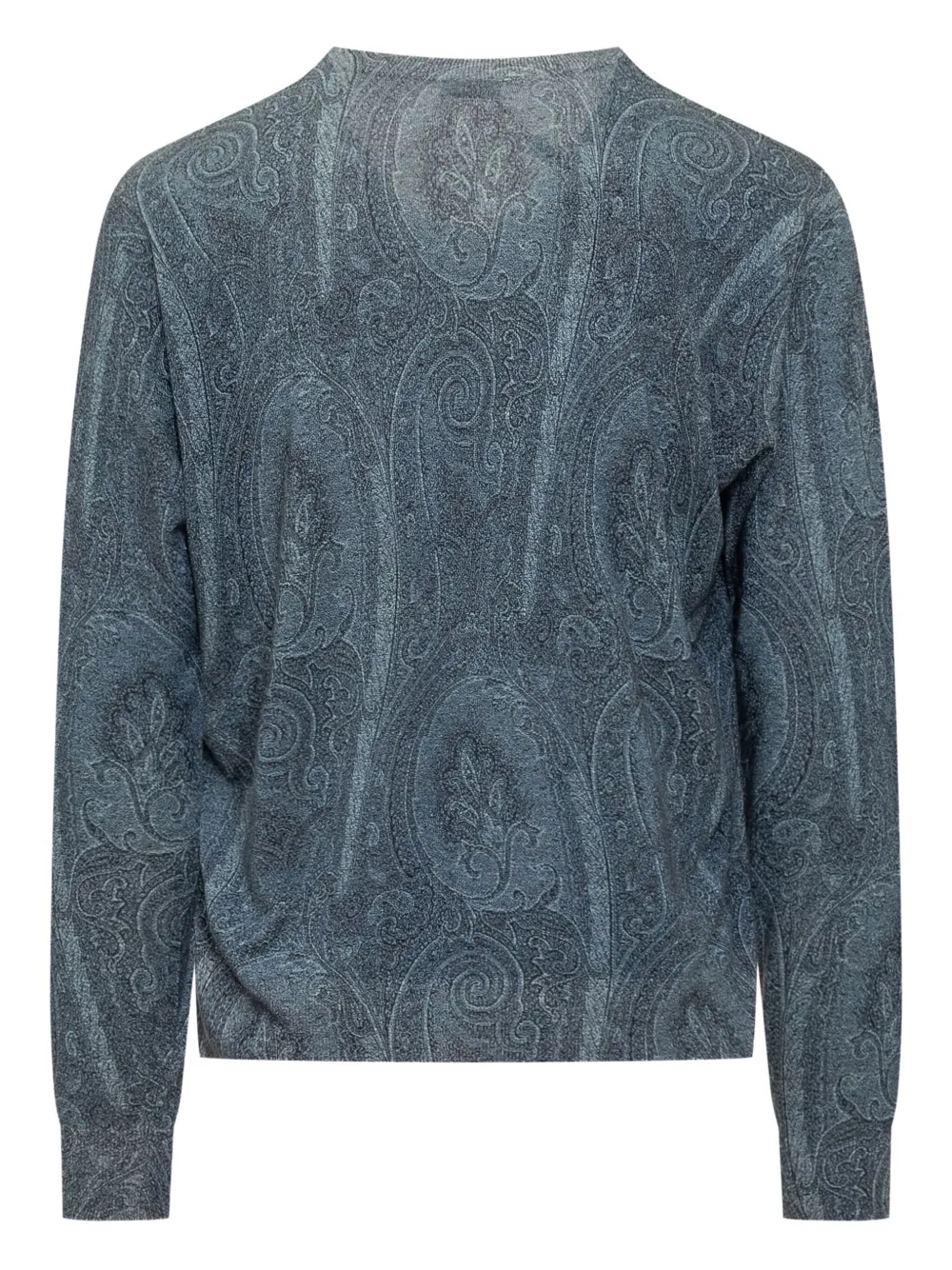 ETRO Trui met paisley-print en ronde hals Blauw