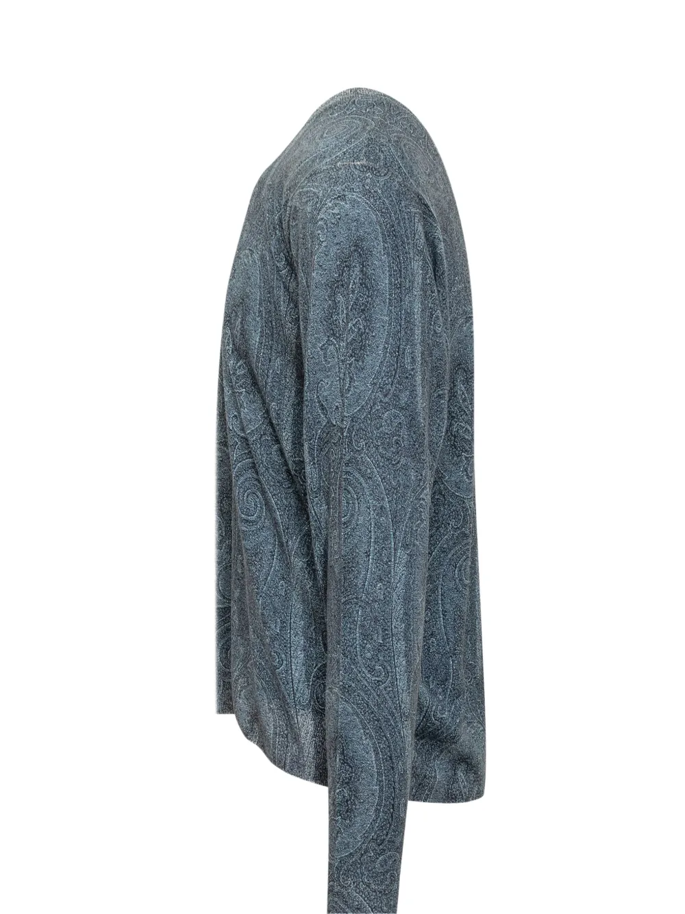 ETRO Trui met paisley-print en ronde hals Blauw
