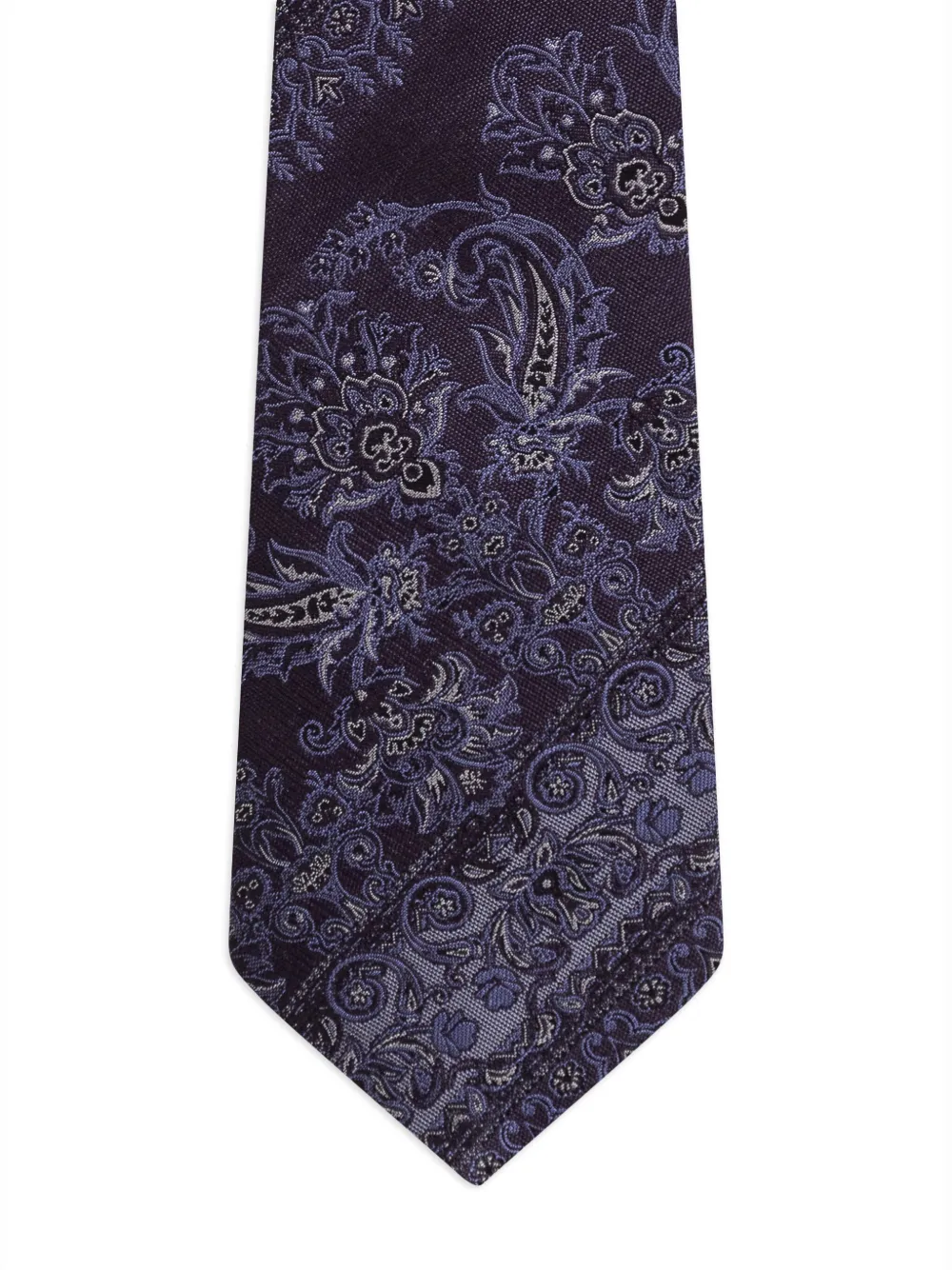 ETRO Stropdas met geborduurd paisley patroon Blauw