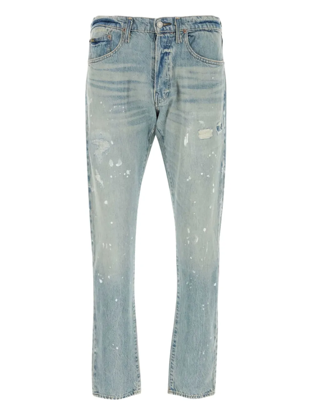 Polo Ralph Lauren Straight jeans met verfspatten Blauw
