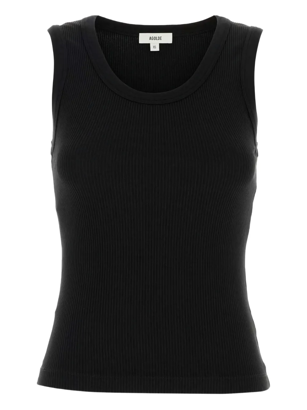 AGOLDE ribbed tank top | Black | Image 1
