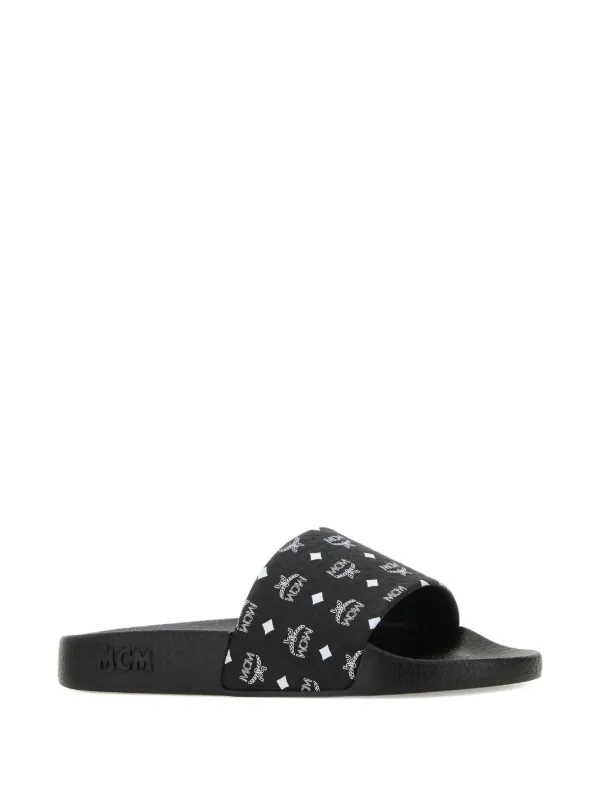 MCM Monogram Slides | Black | FARFETCH display picture 1