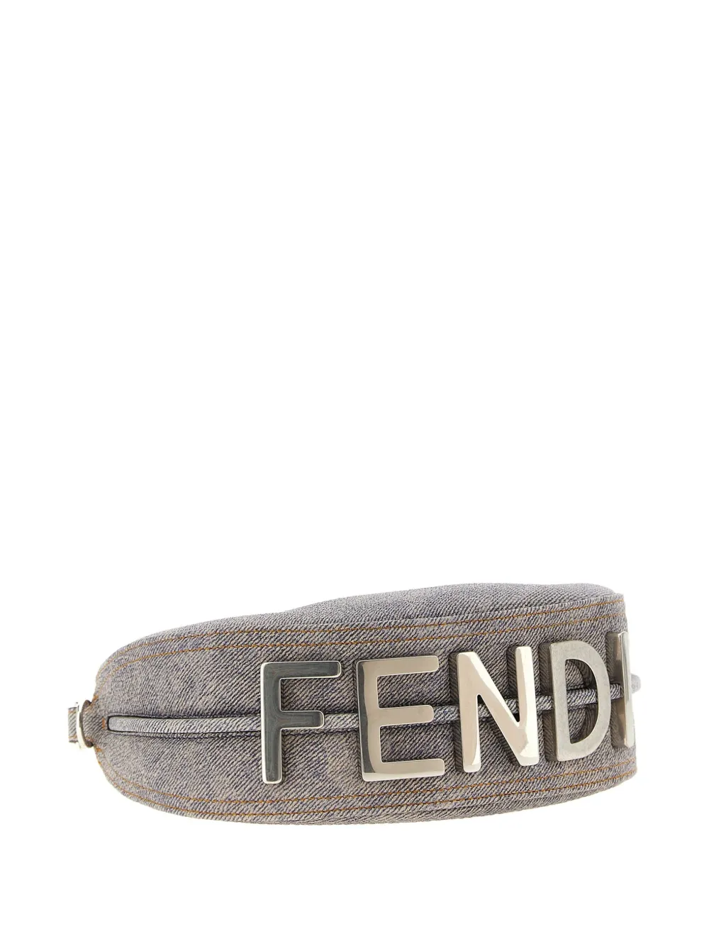 Shop Fendi Denim Hobo Tote Bag