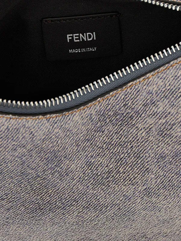 FENDI デニム ホーボーバッグ | グレー | FARFETCH JP