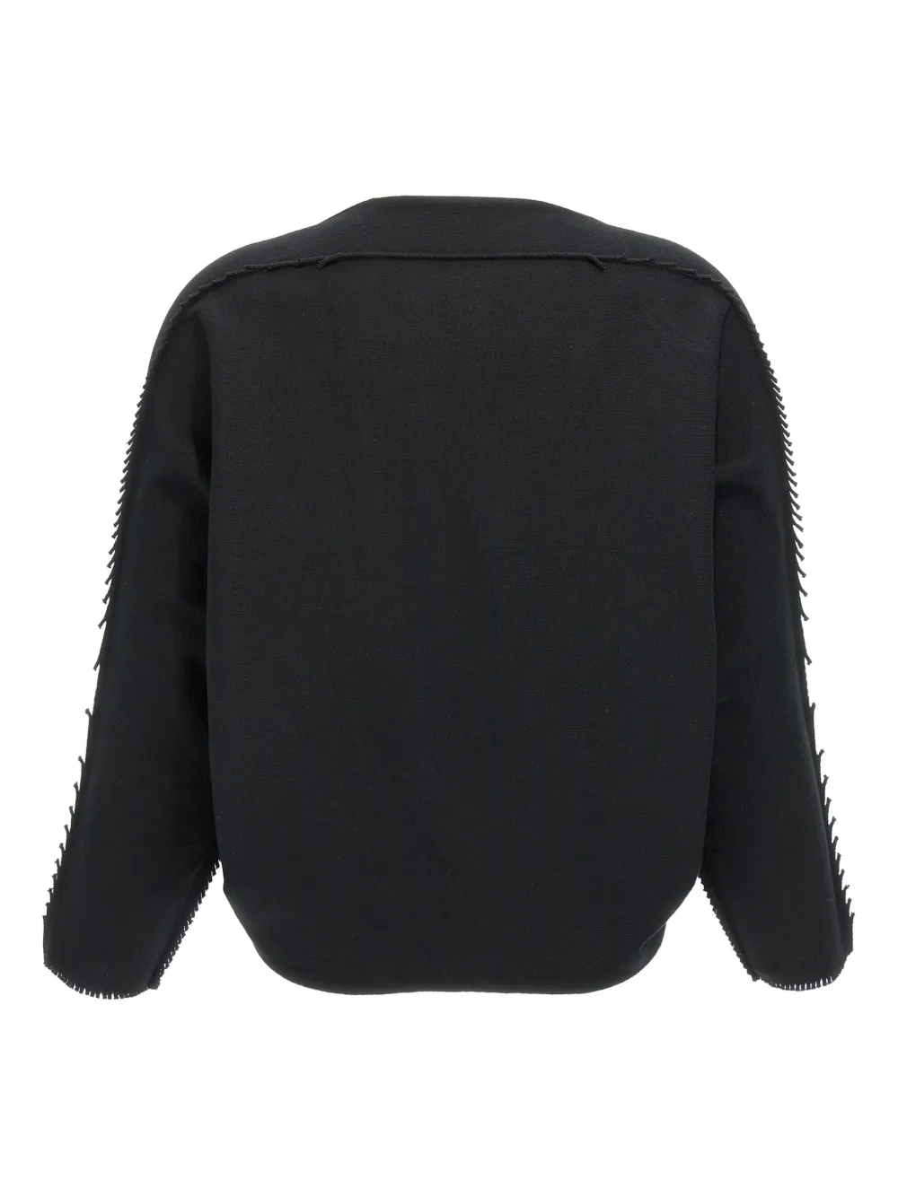 Shop Issey Miyake Frayed-detail Jumper