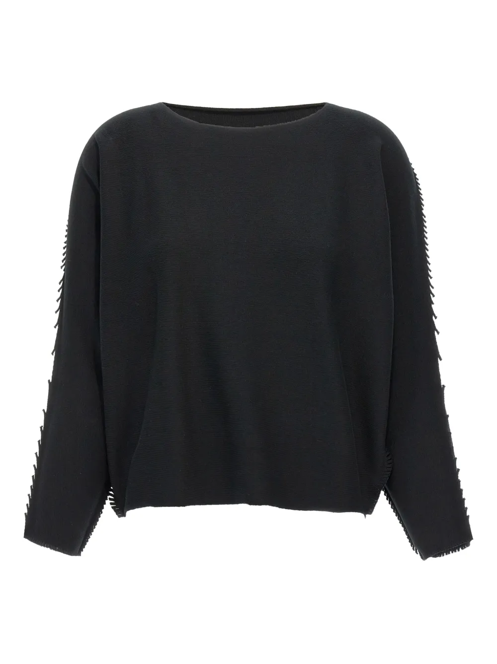 Shop Issey Miyake Frayed-detail Jumper
