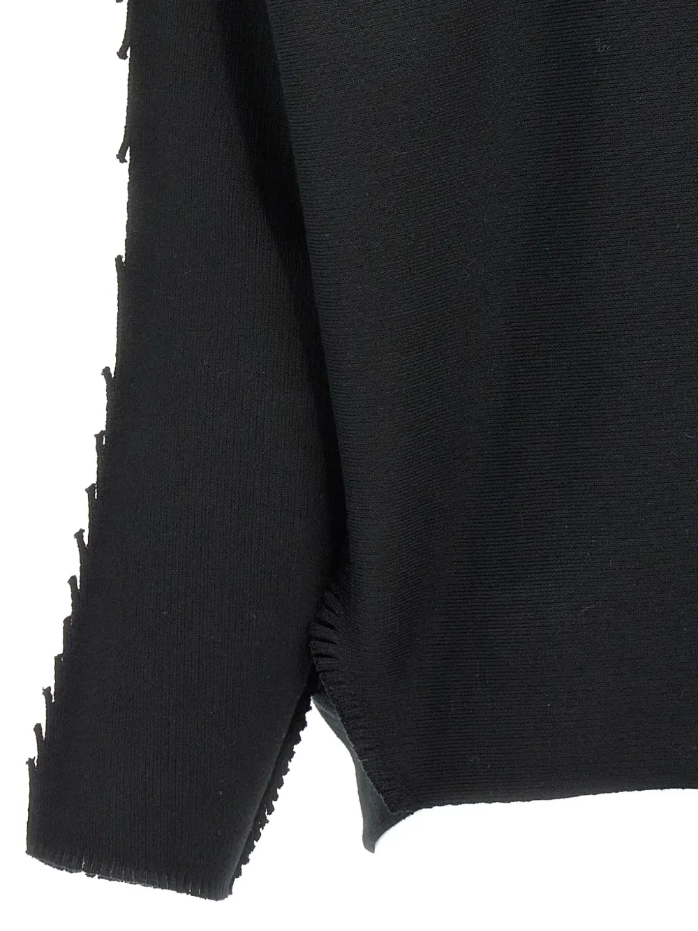 Shop Issey Miyake Frayed-detail Jumper