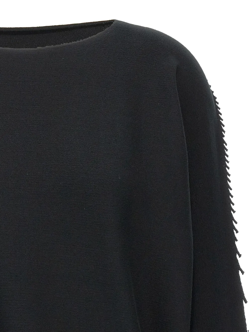 Shop Issey Miyake Frayed-detail Jumper