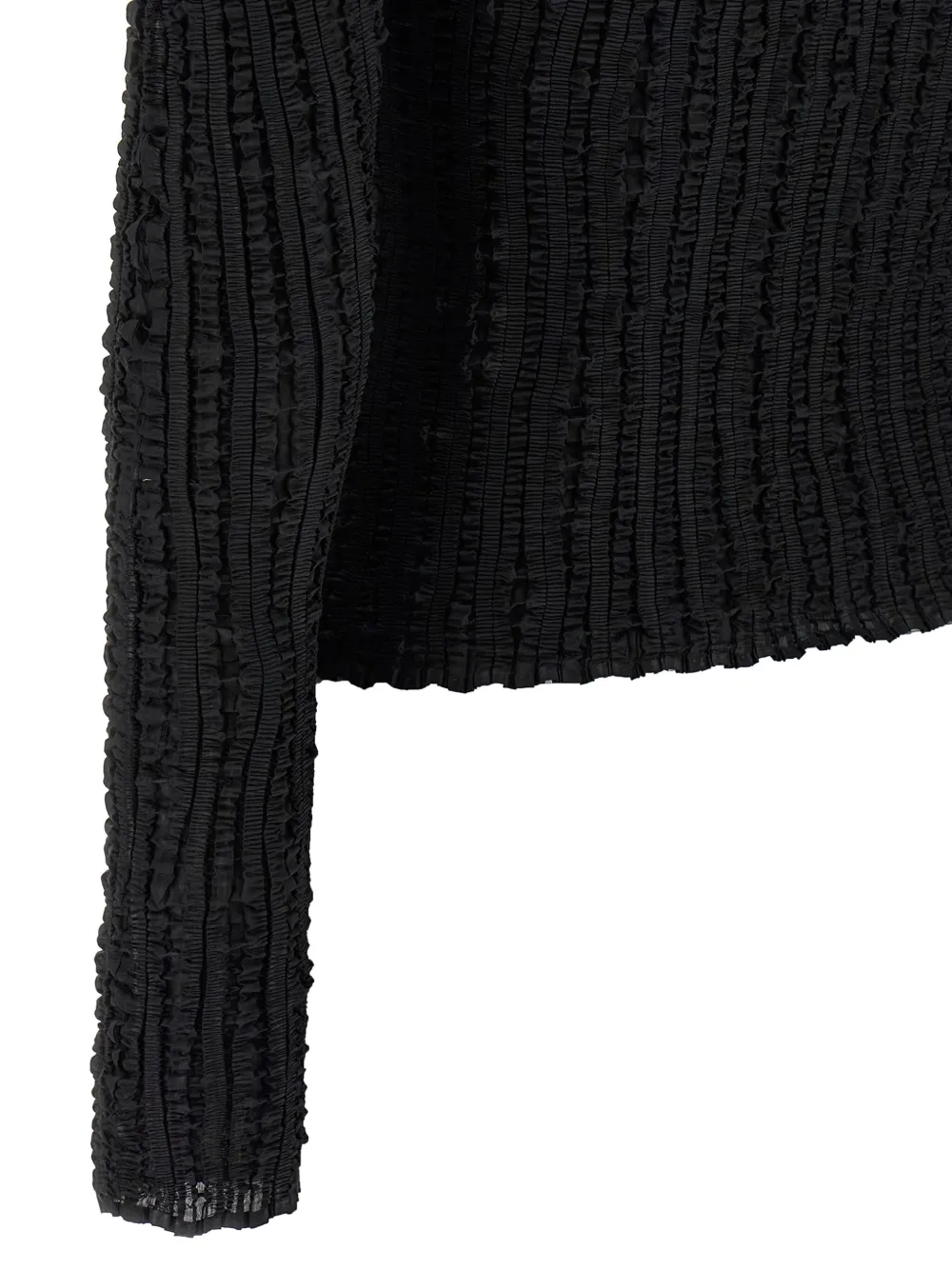 Issey Miyake Jellyfish Pleats top met lange mouwen Zwart