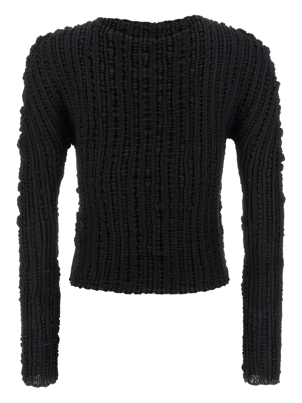 Issey Miyake Jellyfish Pleats top met lange mouwen Zwart