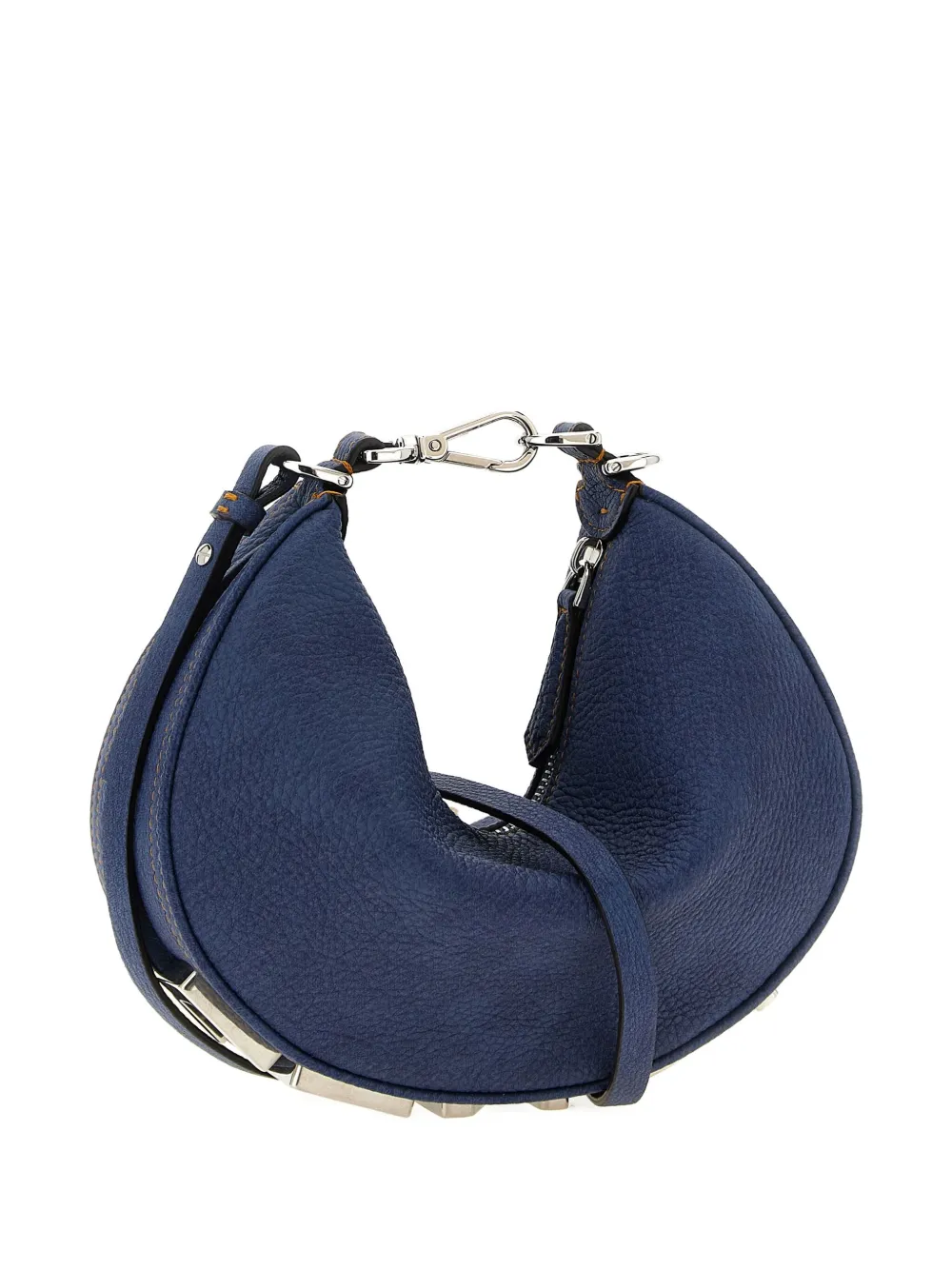 FENDI graphy denim-effect mini bag Blauw