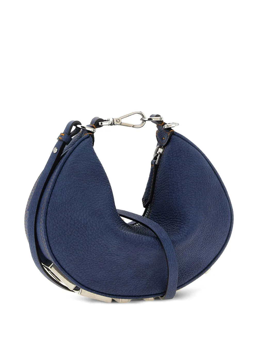 FENDI graphy denim-effect mini bag Blauw