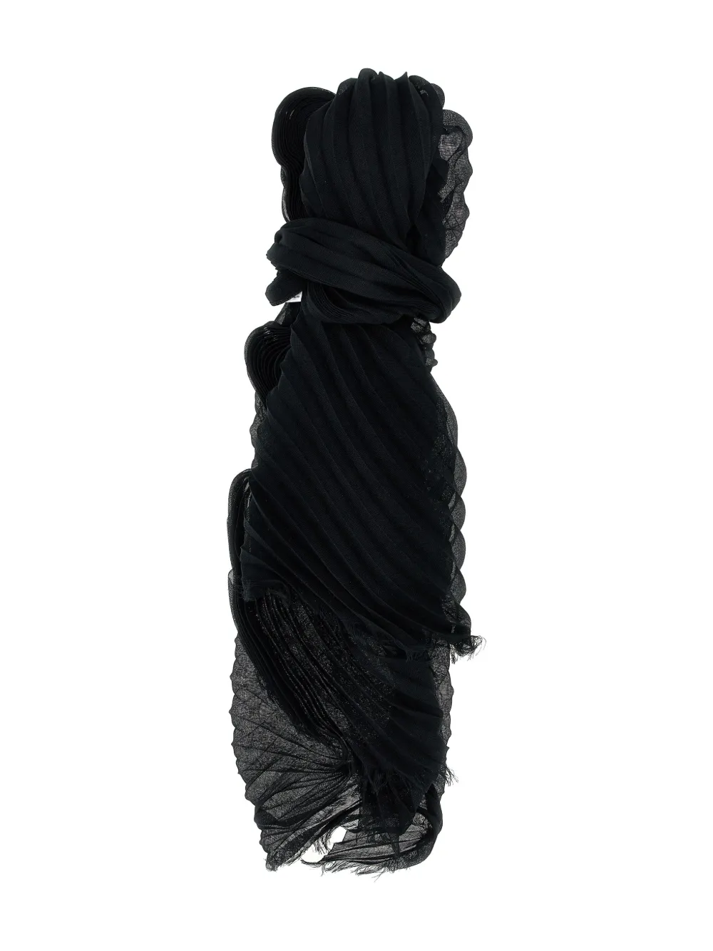 Issey Miyake pleated scarf Zwart