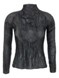 Issey Miyake Chiffon Twist-56 high-neck top - Black