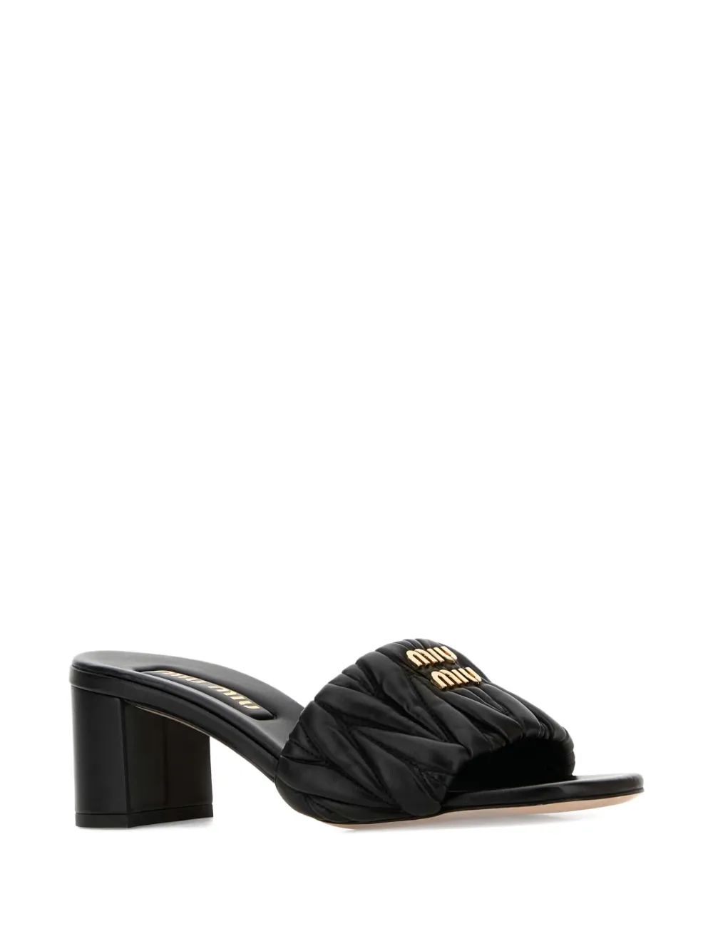 Miu Miu 55mm quilted slide sandals | Heeled Sandals | Image 2