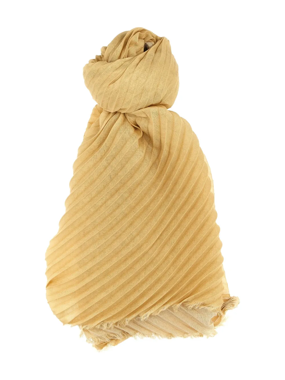 Issey Miyake pleated scarf Geel