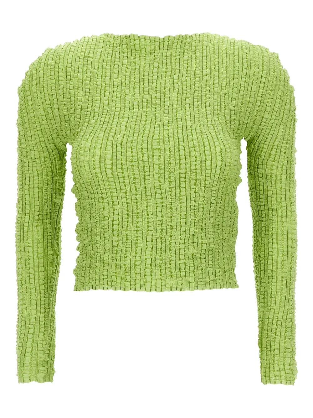 Issey Miyake ruched long-sleeve top | Green | Image 1