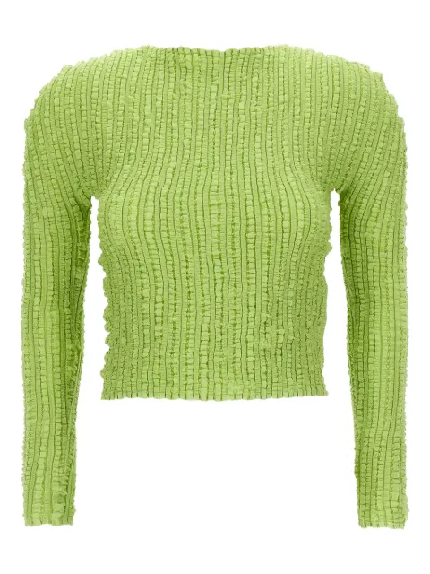 Issey Miyake ruched long-sleeve top