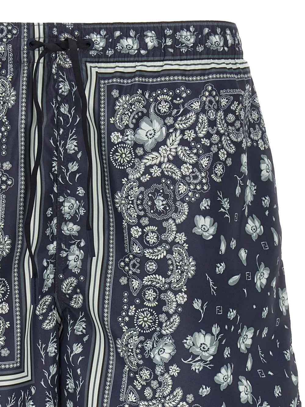 FENDI Zwembroek met bloemenprint Blauw