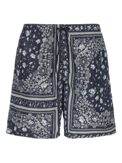 FENDI floral-print swim shorts