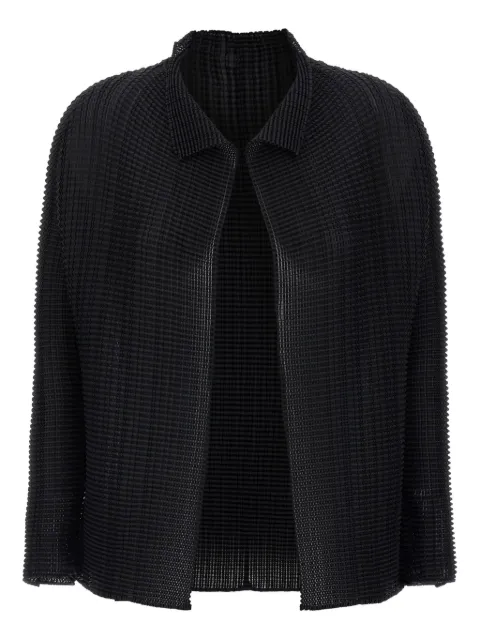 Issey Miyake pleated longsleeve cardigan