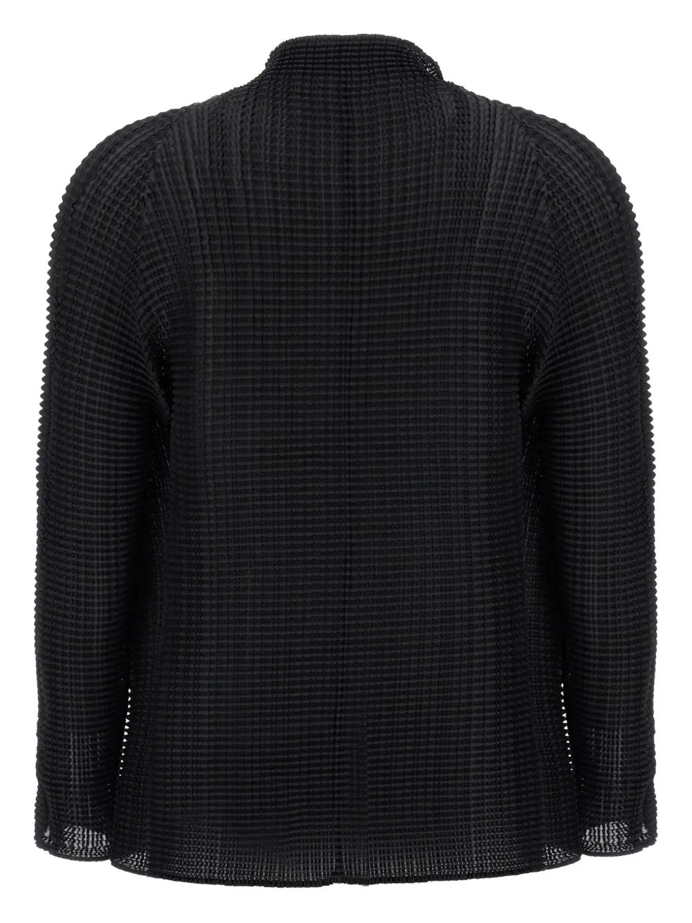 Issey Miyake Geplooid vest met lange mouwen Zwart