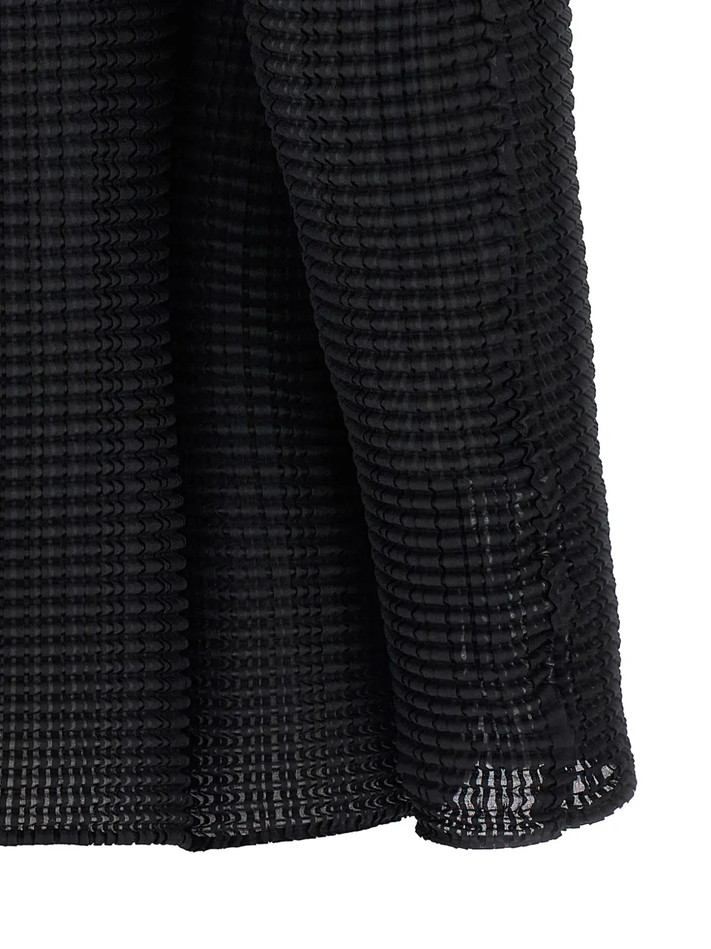 Issey Miyake Geplooid vest met lange mouwen Zwart