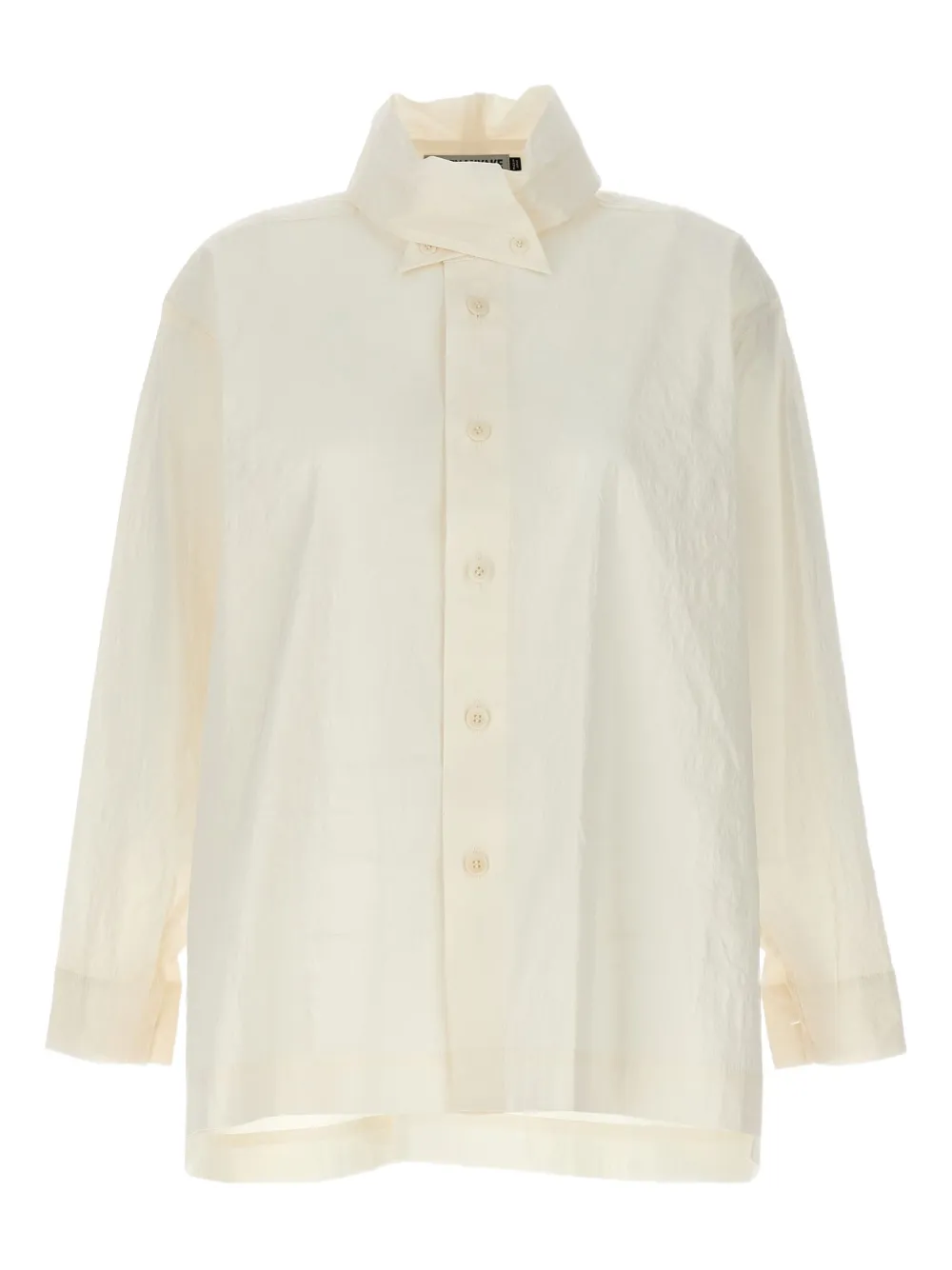 Issey Miyake Gekreukeld blouse Beige