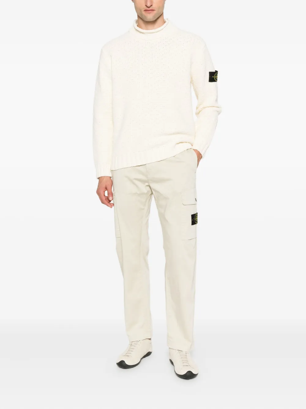 Stone Island Broek met cargo zak Beige