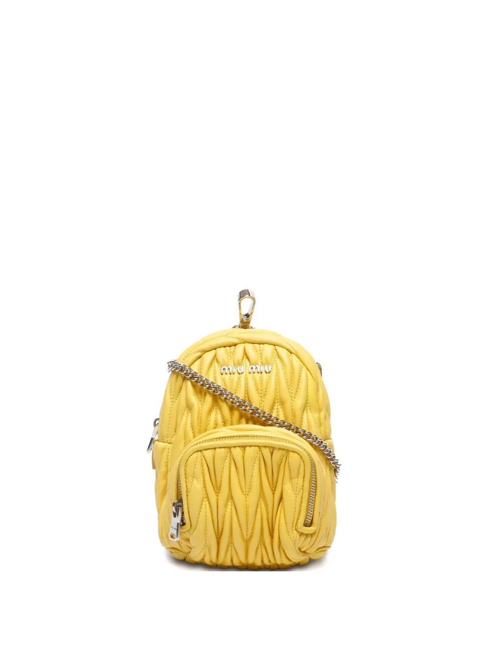 Miu Miu Pre-Owned 2000s Matelasse Chain Backpack | jaune | Image 1