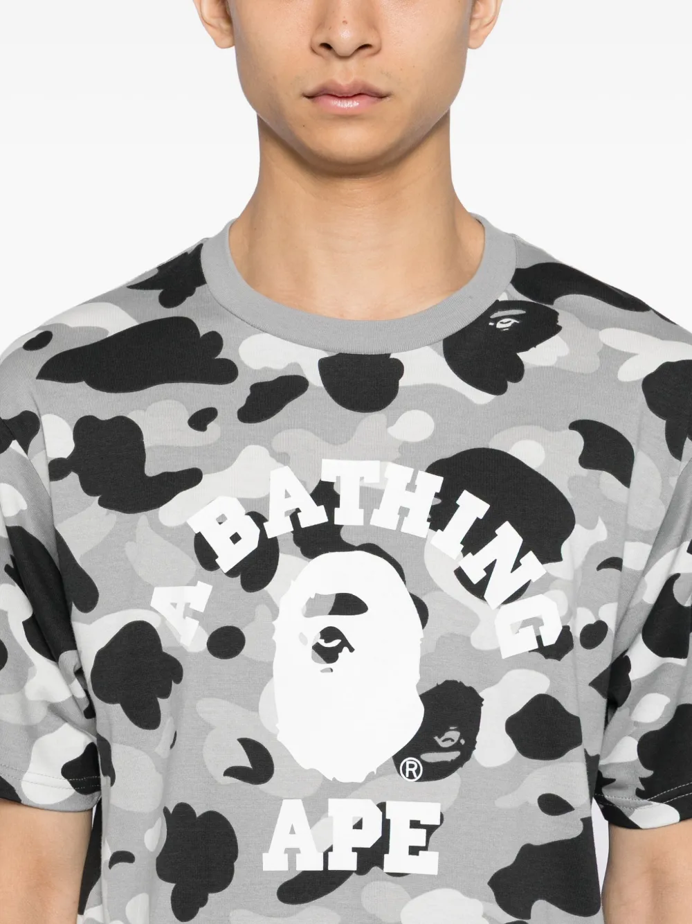 A BATHING APE T-shirt met print Zwart
