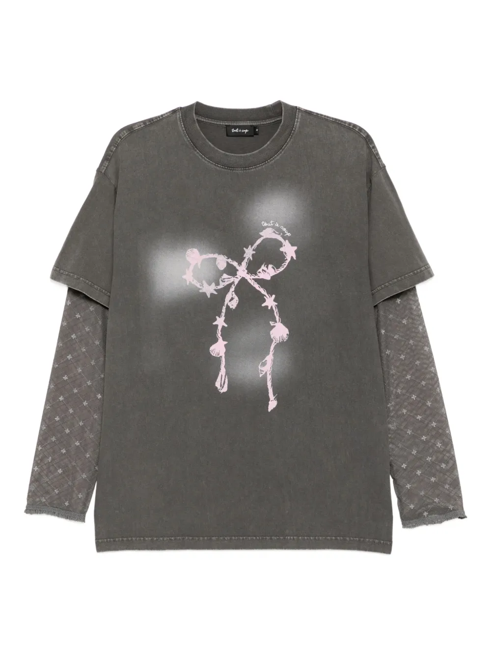 tout a coup graphic-print T-shirt | Grey | Image 1