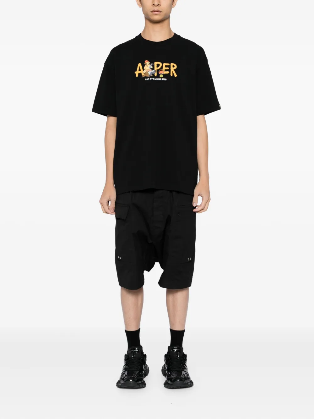 AAPE BY *A BATHING APE Aaper T-shirt Zwart