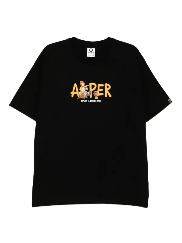 AAPE BY *A BATHING APE® Aaper Tシャツ | ブラック | FARFETCH JP