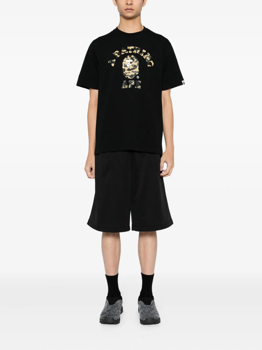 A BATHING APE T-shirt met print Zwart