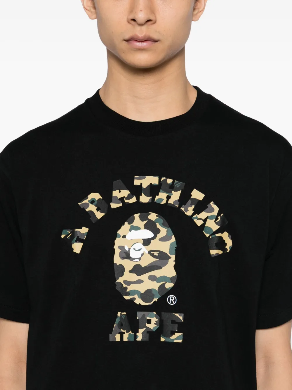 A BATHING APE T-shirt met print Zwart