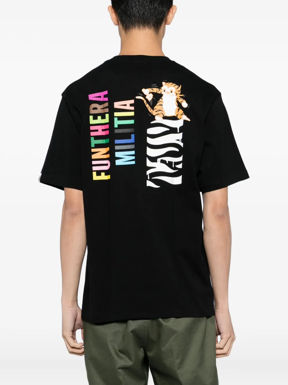 A BATHING APE T-shirt met tijgerprint Zwart